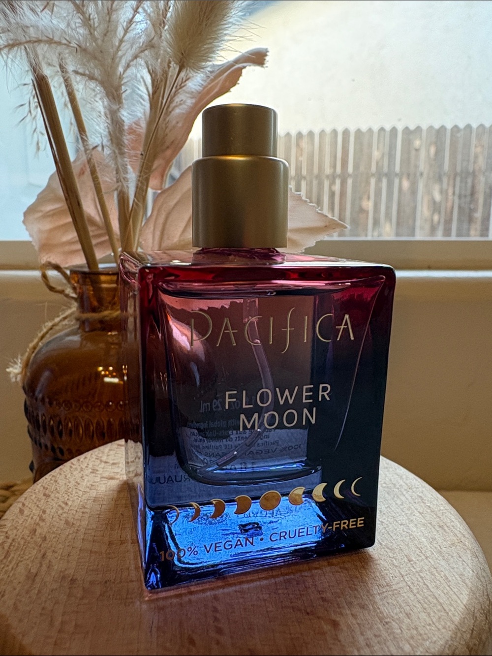 Pacifica Flower Moon Parfum Bottle in Purple and Pink Gradient
